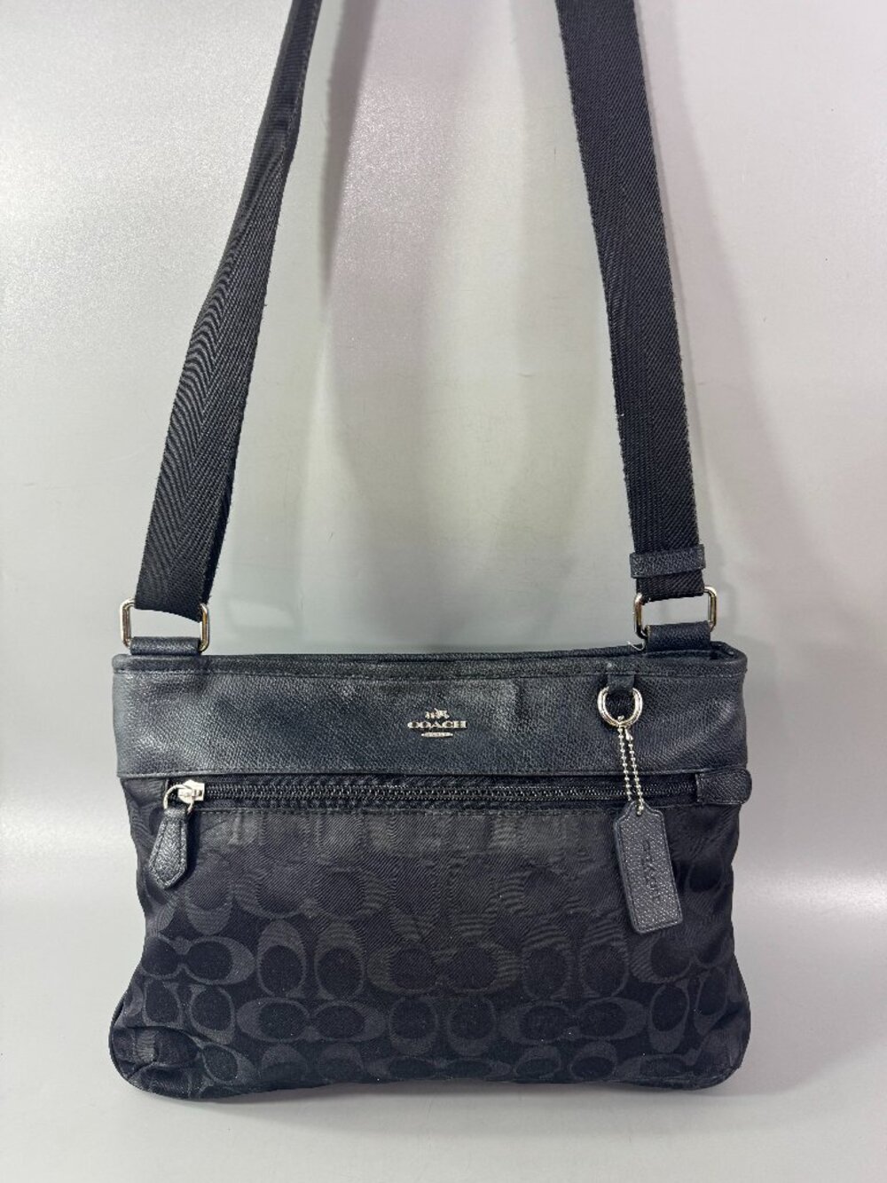 Authentic Coach # 33483 Signature Nylon Spencer Crossbody Bag